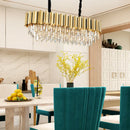 GobekUsa Gold Crystal LED Chandelier: Modern Luxe Lighting Fixture for Home Decor