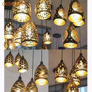GobekUsa LED Iron Cage Pendant Light - Modern Metal Fixture for Living Room and Restaurant