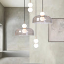 GobekUsa Double Balls Glass Chandelier Pendant Light for Kitchen Dining Room