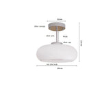 GobekUsa Copper Bauhaus LED Pendant Light - Orange Glass Fixture for Home Indoor Lighting