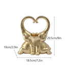GobekUsa Elephant Couple Resin Candlestick Figurines Decor