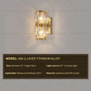 GobekUsa Crystal Wall Lamp: Elegant Living Room TV Background Bedroom Bedside Light