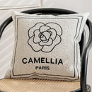 GobekUsa Camellia Jacquard Embroidery Pillow Cover Luxury Decorative Nordic Living Room