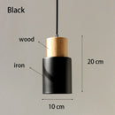 Minimalist Nordic Wood and Metal Single Pendant Light
