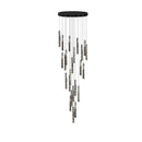 GobekUsa Gold Crystal Stairs Chandelier Luxe LED Pendant Light Luxury Indoor Lighting