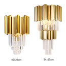 GobekUsa Gold Crystal Wall Lamp with LED Light for Home Lighting Fixtures