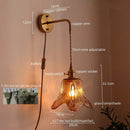 GobekUsa Amber Glass LED Wall Lamps for Living Room and Bathroom Mirror Lighting