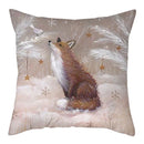 GobekUsa Christmas Soft Plush Cushion Cover Cute Rabbit Deer Pillowcase 45x45cm