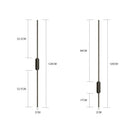 GobekUsa Black LED Wall Lights - Modern Straight Line for Bedroom, Living Room, Kitchen Décor