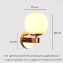 GobekUsa Iron Wall Lamp with Glass Ball, Elegant Sconce Light for Home Stairs and Reading