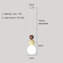 GobekUsa Cream Nordic LED Pendant Light: Modern Hanging Lamp for Stylish Indoor Room Decor