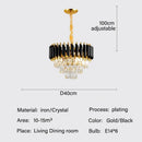 GobekUsa Crystal LED Pendant Chandelier: Modern Luxury Living Room Dining Lighting Fixture