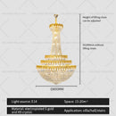 GobekUsa Crystal Chandelier: Luxury European Living Room Main Light 2024 Elegant Design