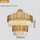 GobekUsa Crystal Art LED Ceiling Chandelier: Luxury Living Room Round Lamp