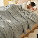 GobekUsa Coral Fleece Blanket: Super Soft Single Size Sofa Cover for Office, Cozy Nap Blanket