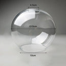 GobekUsa Hand Blown Clear Glass Globe Lamp Shade with 2 Ends Opening, D18cm Glass Cover Ball Lampshade