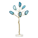 GobekUsa Golden Agate Tree Metal Decor Home Figurine Art Piece