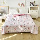 GobekUsa Cartoon Print Quilted Double Blanket for Queen Size Bed