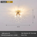GobekUsa Dandelion Crystal Chandelier LED Ceiling Light for Romantic Living Room & Bedroom
