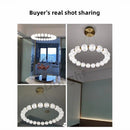 GobekUsa Elegant Pearl Necklace LED Ceiling Chandelier for Living Room and Bedroom
