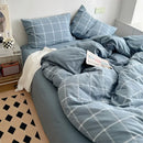 GobekUsa Japanese Style Cotton Printed 4Pcs Bedding Set with Double-Sided Design