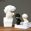GobekUsa Gold David Statue Resin Sculpture Artwork Ornament for Living Room