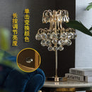 GobekUsa Crystal Table Lamp: Nordic Luxury LED Touch Dimming, Modern Bedroom Bedside Lighting