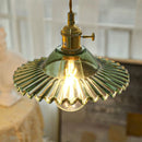 GobekUsa Green Glass LED Pendant Lights - Nordic Minimalist Style for Bedroom, Living Room