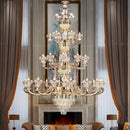 GobekUsa Crystal Dining Room Chandelier: Elegant European Style Living Room Lamp, Bedroom Decor