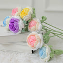 GobekUsa Knitted Rose Bouquet DIY Crochet Wedding Mother's Day Gift