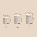 GobekUsa Light Luxury Pedal Trash Can with Lid for Kitchen Bathroom Large Capacity Bin