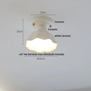 GobekUsa Blue Hollow-out Ceramic LED Ceiling Lamp