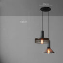 GobekUsa Industrial Cement Metal Pendant Light for Home & Dining, LED Hanging Lamp