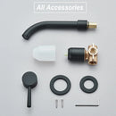 GobekUsa Gold Brass Bathroom Faucet with Modern Lever Handle, Wall Mount Sink Tap