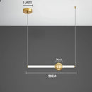 GobekUsa Glass Rod Pendant Light - Modern Long Hanging Lamp for Living Room, Bedroom & Shop