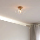 GobekUsa Glass Wood LED Ceiling Light Modern Ceiling Lamp