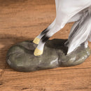 GobekUsa Horse Statue: Morden Art Resin Figurine for Home/Office Decor, 36cm Sculpture Shelf Ornament