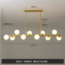 GobekUsa Glass Balls Chandelier: Stylish Suspension Lighting for Dining Room, Kitchen, and Office