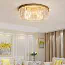 GobekUsa Crystal Flush Mount Ceiling Light for Elegant Home Decor