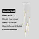 GobekUsa Luxe Gold Tube Chandelier for Dining & Bedroom Lighting