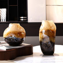 GobekUsa Gradient Glass Vase with Irregular Floral Arrangement