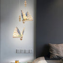 GobekUsa Butterfly LED Pendant Lights: Stylish Interior Chandelier for Bedroom and Dining Room