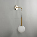 GobekUsa Glass Ball Wall Lamp: Modern Nordic LED Lighting for Bedroom, Staircase, Outdoor