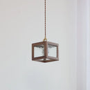 GobekUsa Clear Glass Walnut Wood LED Pendant Lamp - Nordic Modern Hanging Lights