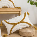 GobekUsa Geometric Tufted Plush Cushion Cover for Stylish Home Decor