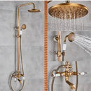 GobekUsa Antique Brass Tub Faucet Swivel Spout Filler Hot Cold Mixer Tap