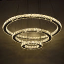 GobekUsa Gold Gloss LED Crystal Ring Chandelier for Modern Luxury Living Room