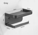 GobekUsa Aluminum Black Tissue Holder with Phone Shelf - Toilet Paper Rack