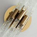GobekUsa Gold Metal Glass Wall Sconce, Elegant E14 Bulb Foyer Bedroom Dining Room Lamp