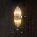 GobekUsa Crystal Strip LED Wall Lamp for Living Room, Bedroom, Study, Balcony Lighting